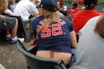Hogbeast Red Sox fan with a queer Boston tramp stamp.